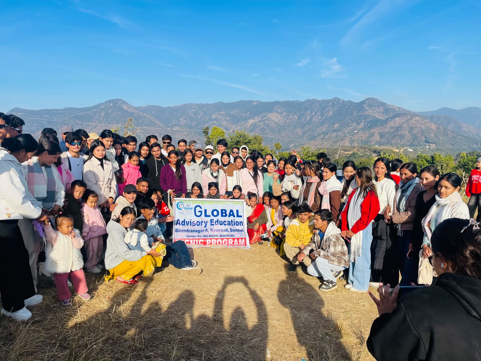 Global Advisory Education students and staff at the annual picnic program in Birendranagar, Surkhet